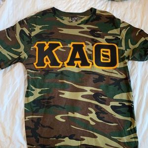 Kappa Alpha Theta letter camo shirt